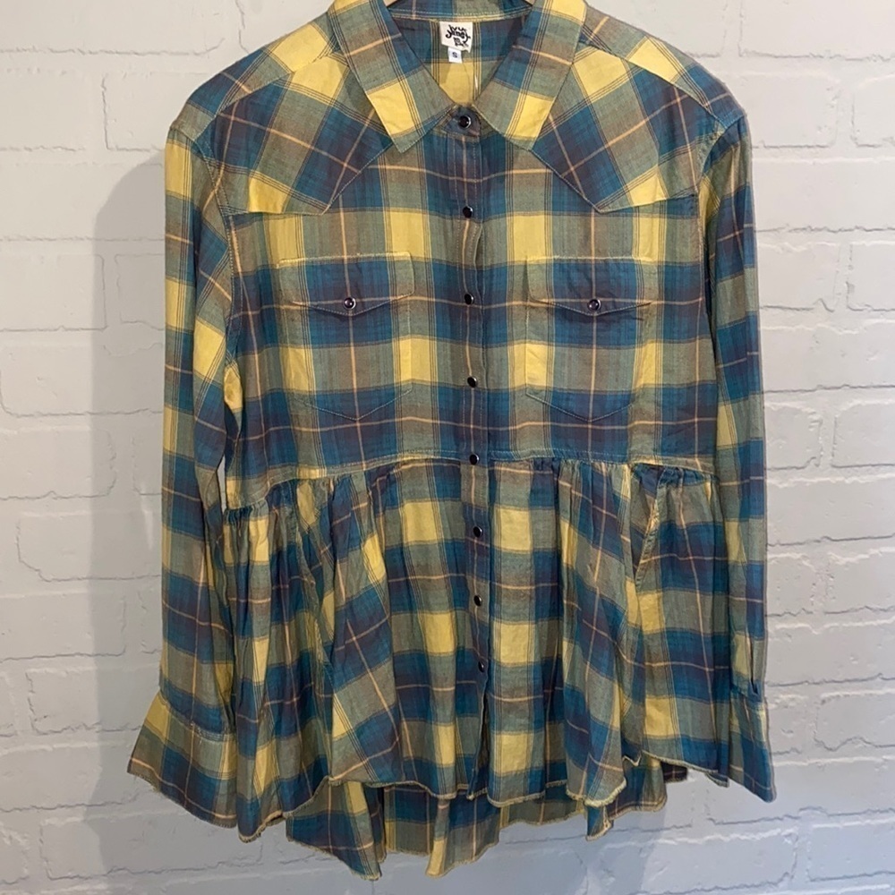 Ivy Jane flannel shirt snap button down soft NEW small oversized long sleeve NWT - Picture 3 of 9
